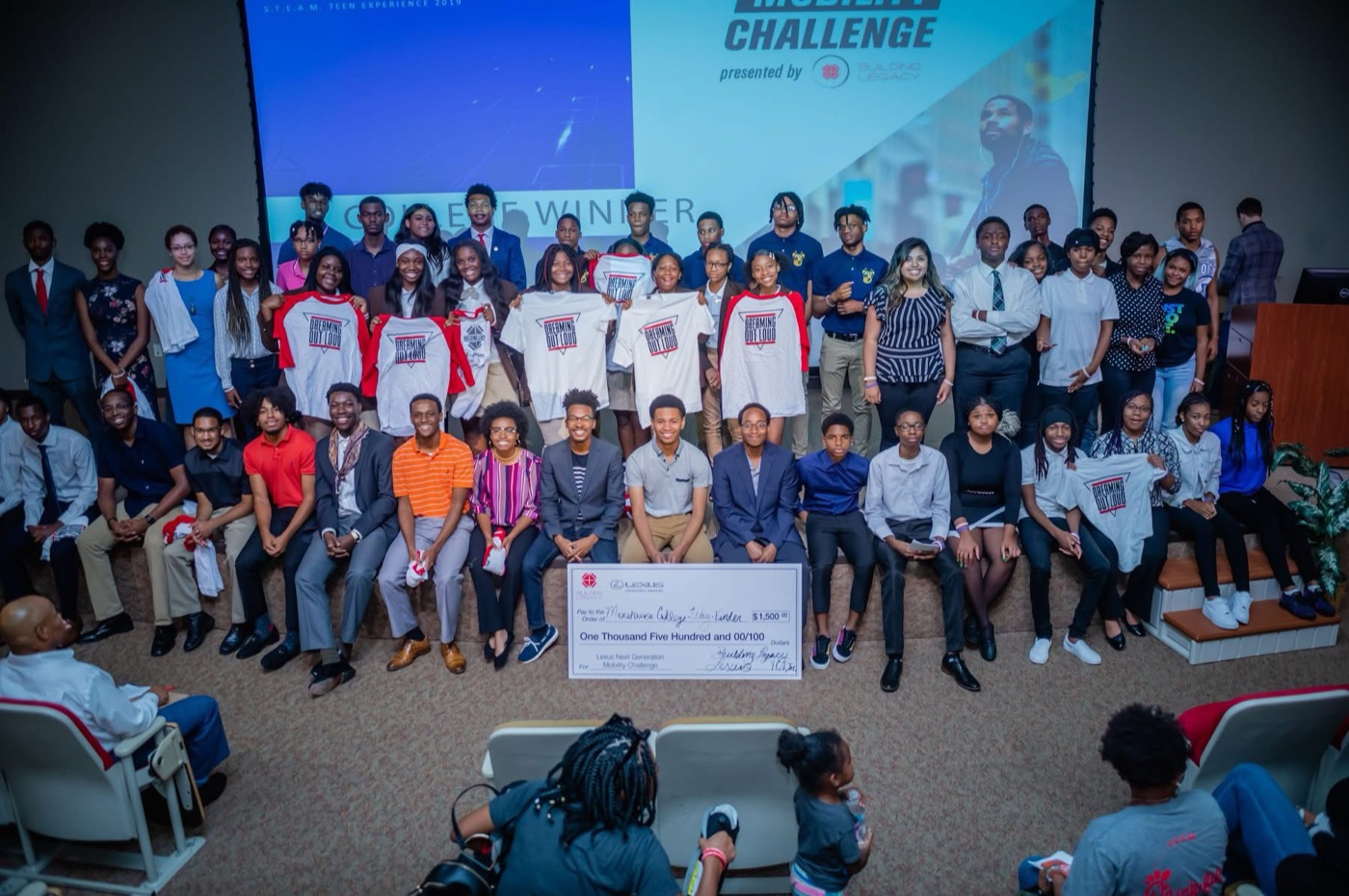 Group of scholarship winners celebrating