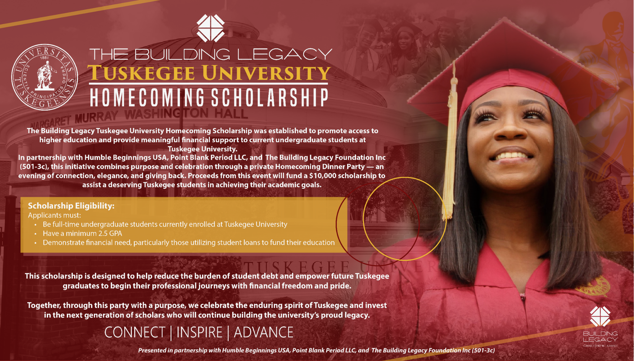 Tuskegee University Homecoming Scholarship flyer